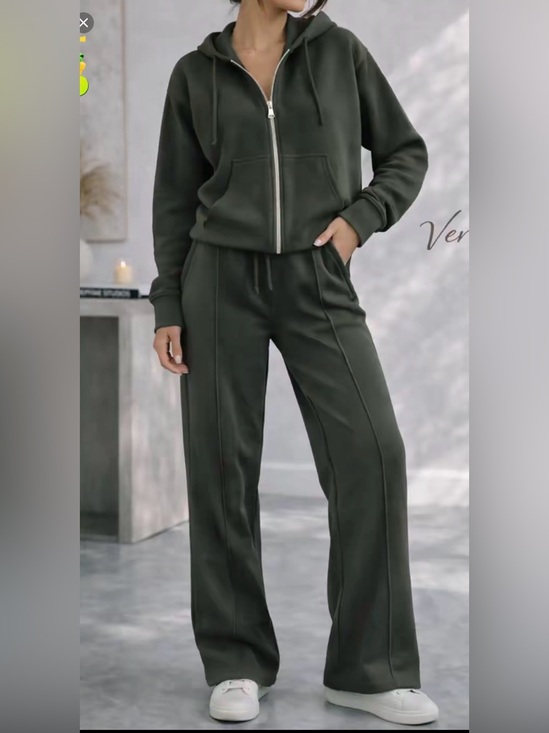 Elie Tahari Pants - Elie Tahari Olive Wide-Leg Drawstring Pants
